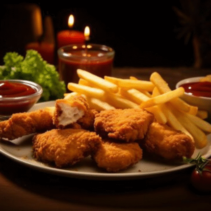 chicken nuggets with Fries